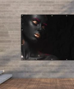 MuchoWow Outdoor-Poster 160x120 Frau - Schwarz -Gartenaccessoires Verkäufe 2022 f4e182cd04d64e1d861daefe0e2df248