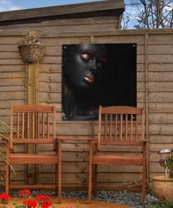 MuchoWow Outdoor-Poster 50x50 Frau - Schwarz - -Gartenaccessoires Verkäufe 2022 f6719b7fe6a64df8b00ae1a888c2cfcd