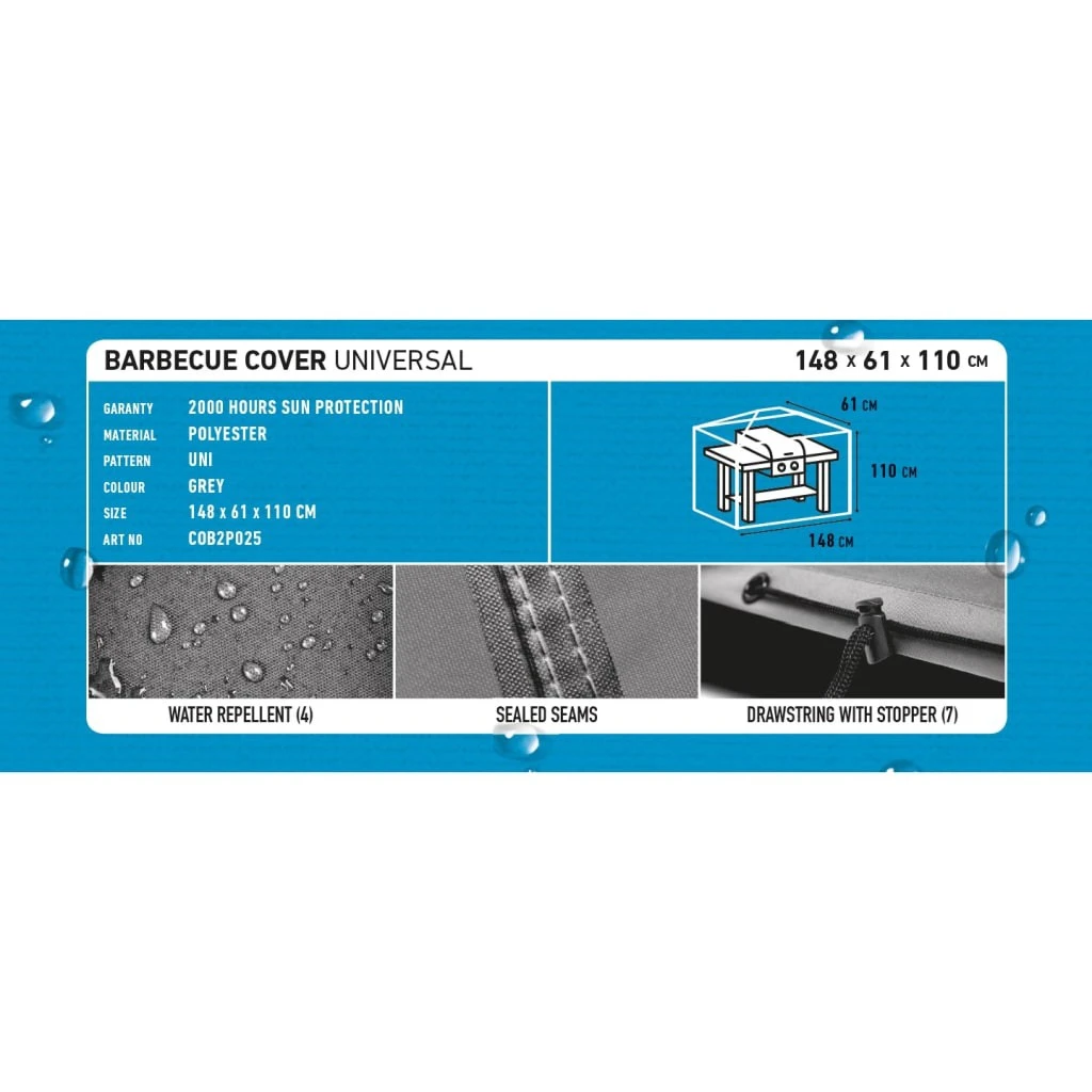 Madison Grillabdeckung Grau - Madison Grillabdeckung 148 x 61 x 101 cm Grau 8 Madison Grillabdeckung Grau - Madison Grillabdeckung 148 x 61 x 101 cm Grau – Bild 6