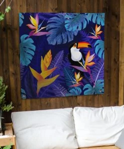 MuchoWow Outdoor-Poster 100x100 Tukan - Blumen -Gartenaccessoires Verkäufe 2022 f8f5642dc33d4c98ac01c560d8e13165