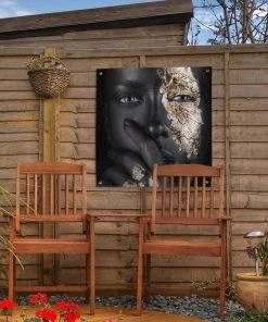 MuchoWow Outdoor-Poster 50x50 Frau - Gold - -Gartenaccessoires Verkäufe 2022 f95d6f6c27db4313b8418a3d0641d610