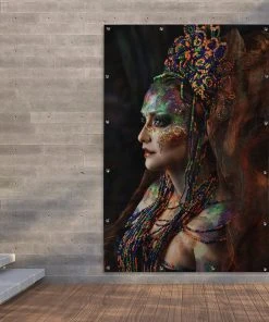 MuchoWow Outdoor-Poster 120x180 Frau - Perlen -Gartenaccessoires Verkäufe 2022 fa9c422f94194cb0be33f2bb9fa18519