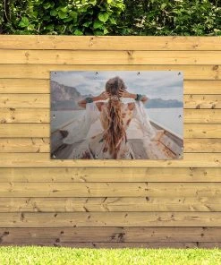 MuchoWow Outdoor-Poster 120x80 Frau - Boot - -Gartenaccessoires Verkäufe 2022 fbb92f03225e443b9a2db24f7a501b70