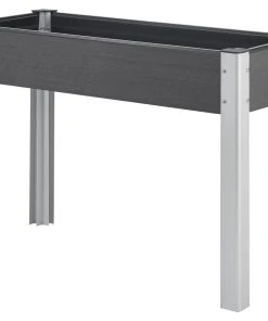En.casa Hochbeet Beverwijk - Grau - Tiefe: 100 cm