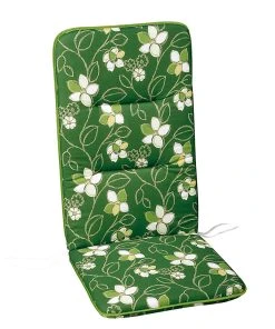 Best Freizeitmöbel Polsterauflage Akelai - Floral gemustert - Grün - Hochlehner - 120 x 50 cm