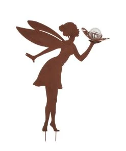 PureDay Solarleuchte Elfe - Metall - Rostoptik