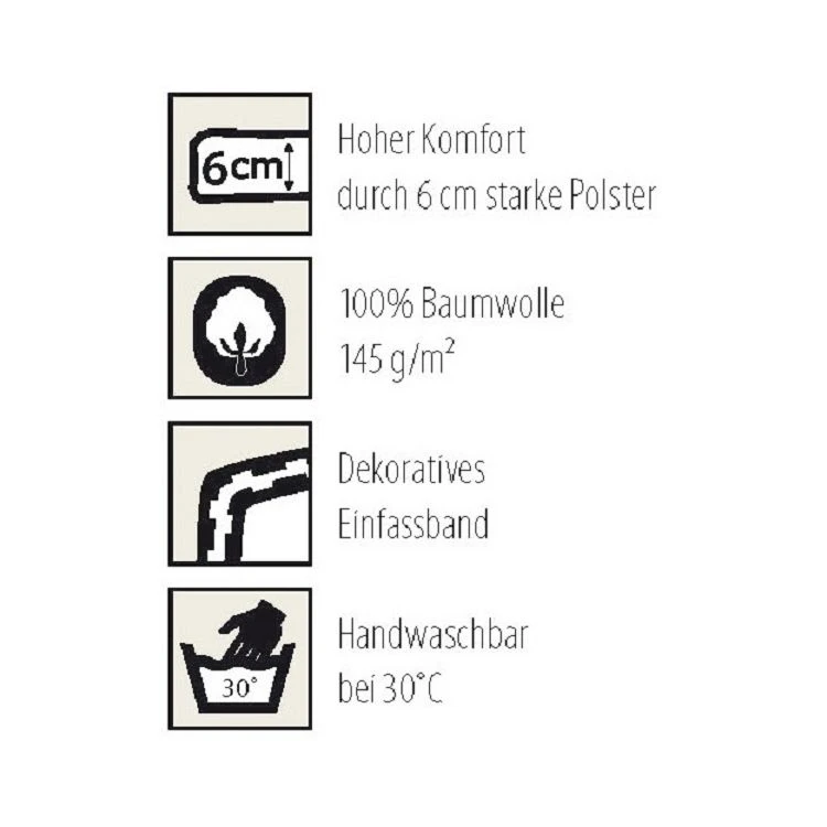 Best Freizeitmöbel Auflage Basic Line - Gelb-Weiß gestreift - Gartenliege - 190 x 60 cm 4 Best Freizeitmöbel Auflage Basic Line - Gelb-Weiß gestreift - Gartenliege - 190 x 60 cm – Bild 2