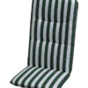 Best Freizeitmöbel Auflage Basic Line - Grün-Weiß gestreift - Hochlehner - 120 x 50 cm -Gartenaccessoires Verkäufe 2022 stuhlauflage basic line hochlehner weiss gruen gestreift 1351622